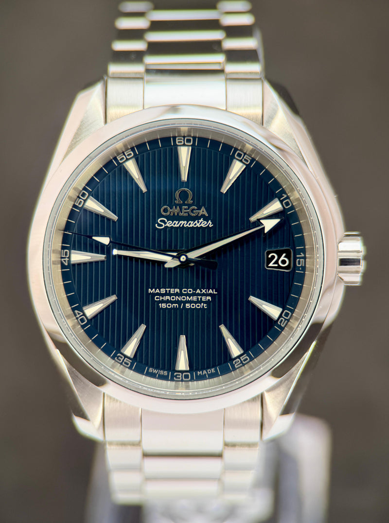 Seamaster Aqua Terra 150M 38.5mm Blue Teak Dial 231.10.39.21.03.002 | 2019 Full Set (Discontinued)