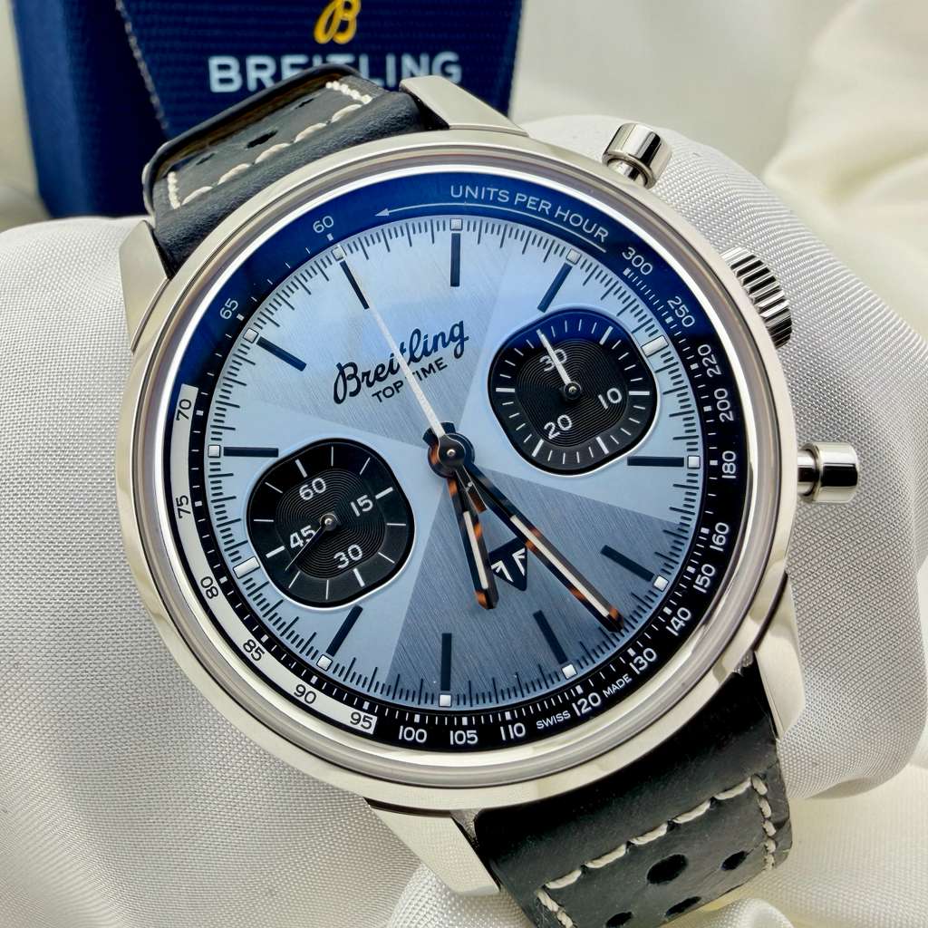 Breitling Top Time | Triumph Ice Blue Limited Racing Edition " Zorro" Design