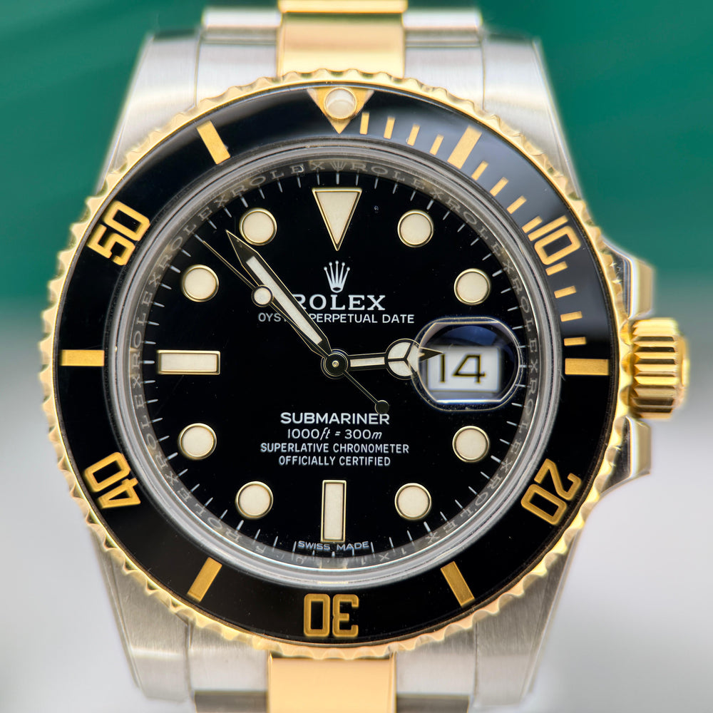 Submariner Date Two-Tone 116613LN | Black Dial | 2020 NFC Full Set with Stickers