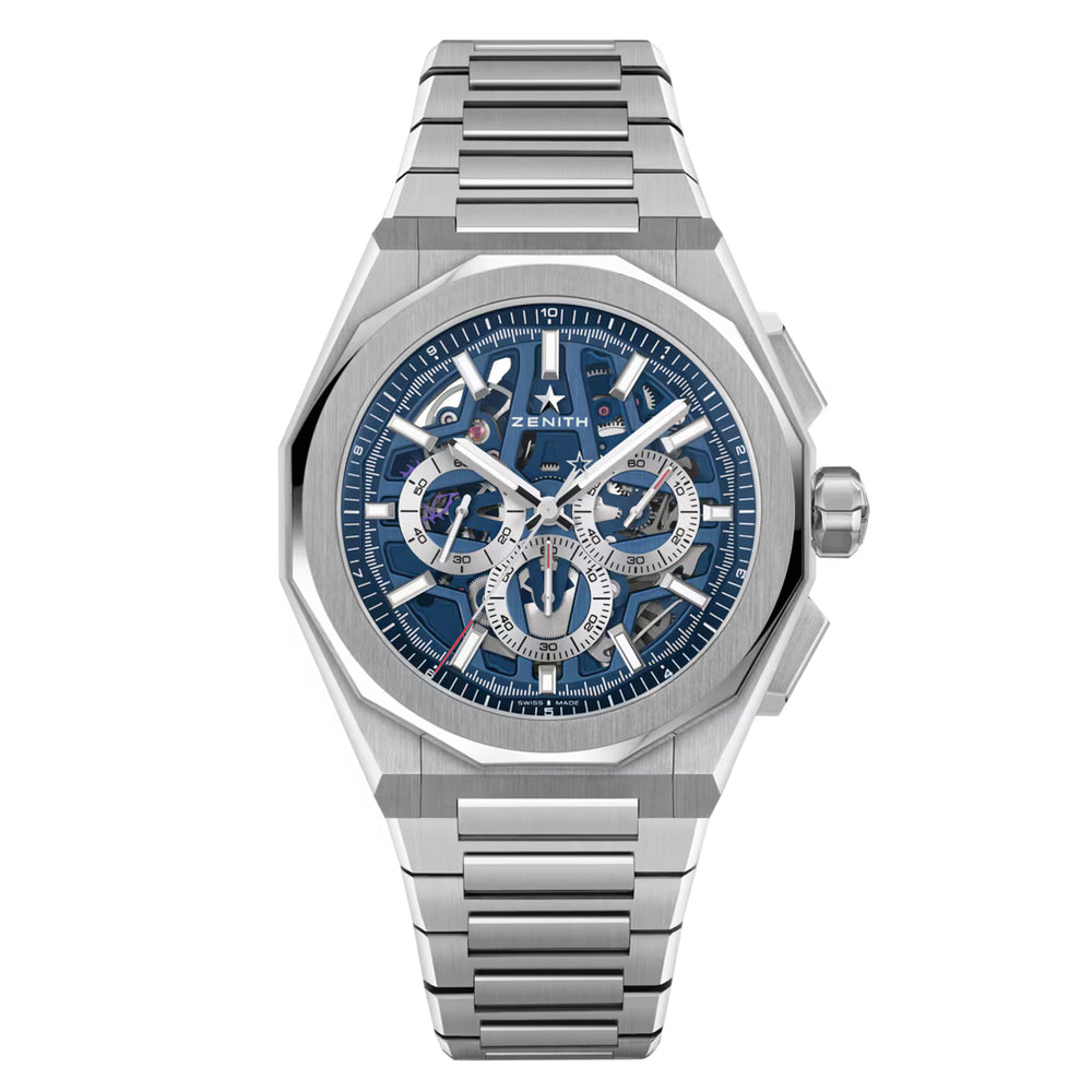 Defy Skyline Chronograph Skeleton 42mm | Blue Openworked | Ref. 03.9500.3600