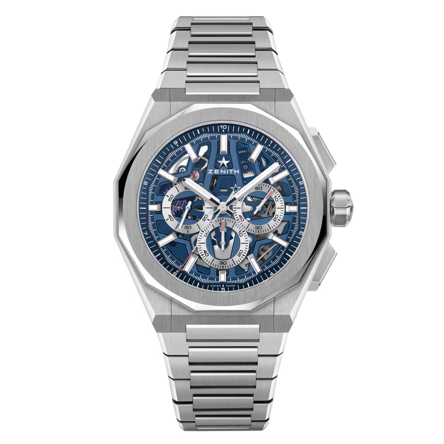 Defy Skyline Chronograph Skeleton 42mm | Blue Openworked | Ref. 03.9500.3600