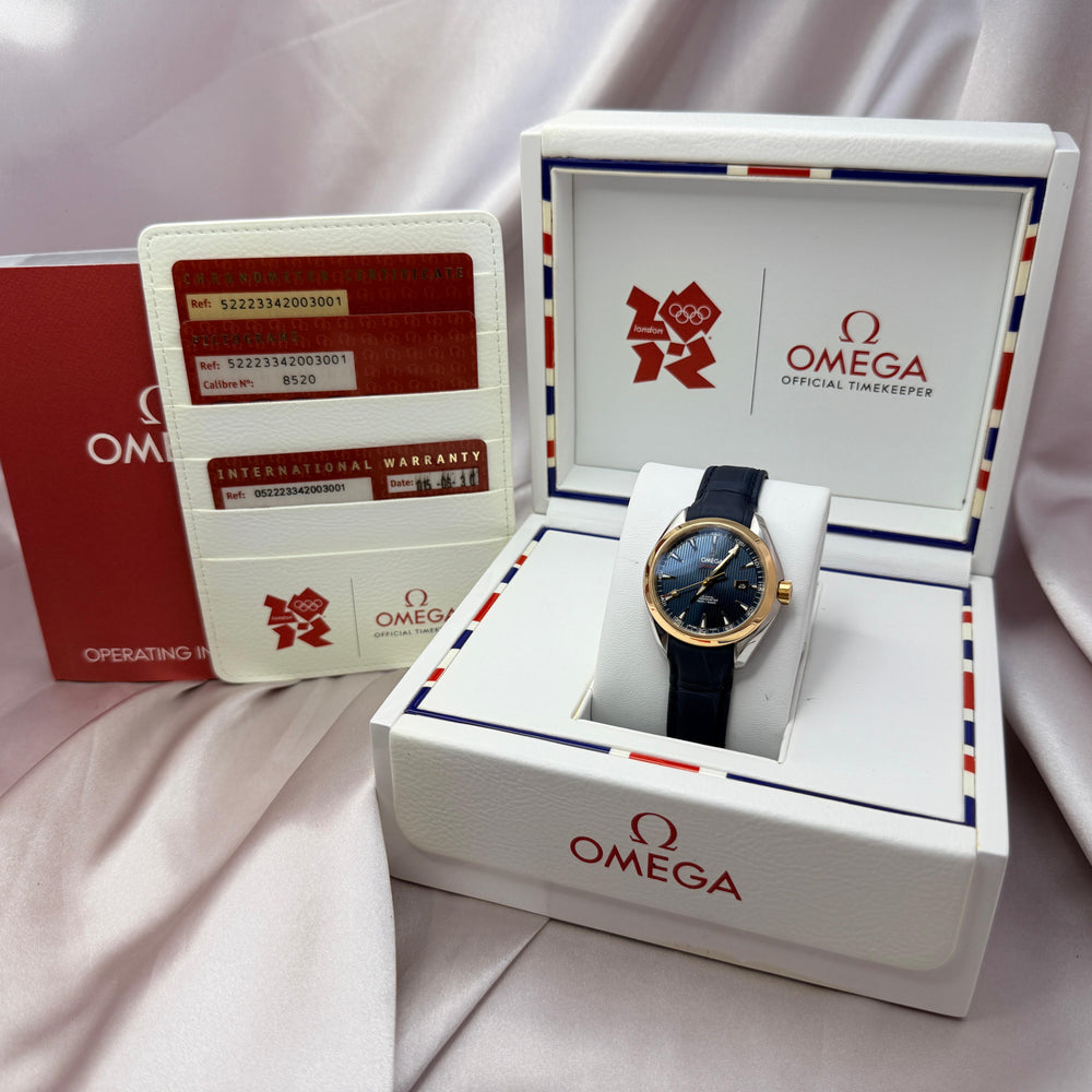 Aqua Terra 150M "London 2012" Olympic Edition | 18k Gold & Steel | Ref. 522.23.34.20.03.001
