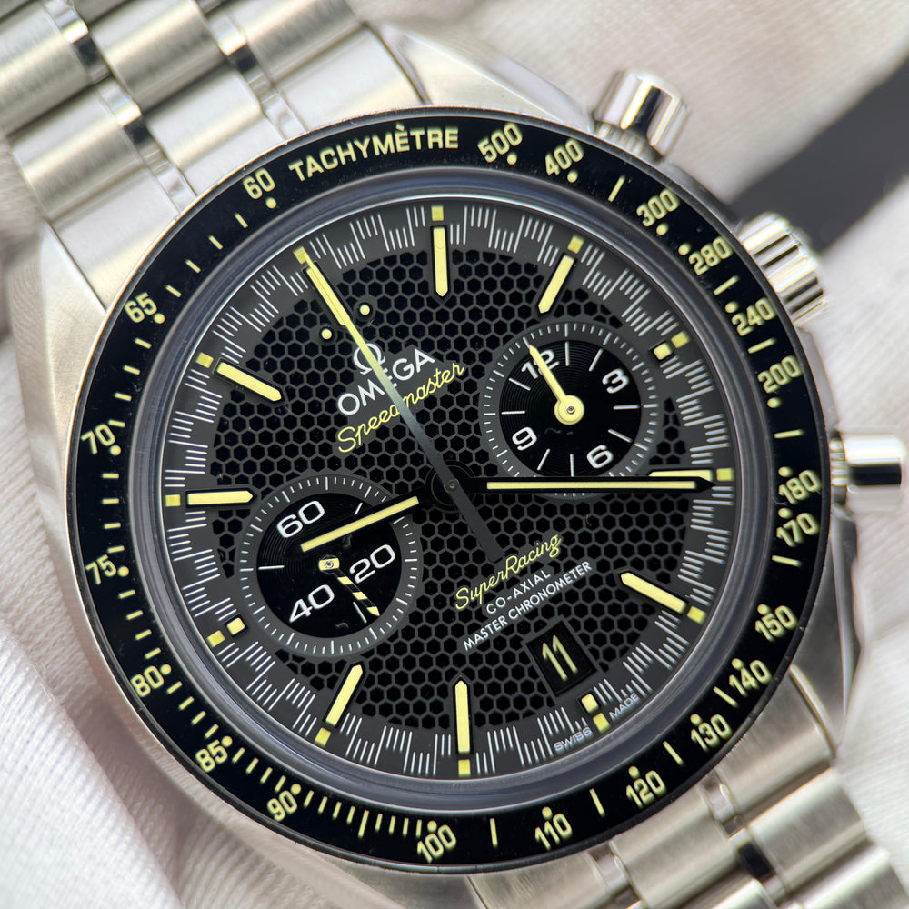 Speedmaster Super Racing 44.25mm Spirate™ | Ref. 329.30.44.51.01.003 | Mint Set (Extra NATO Strap)