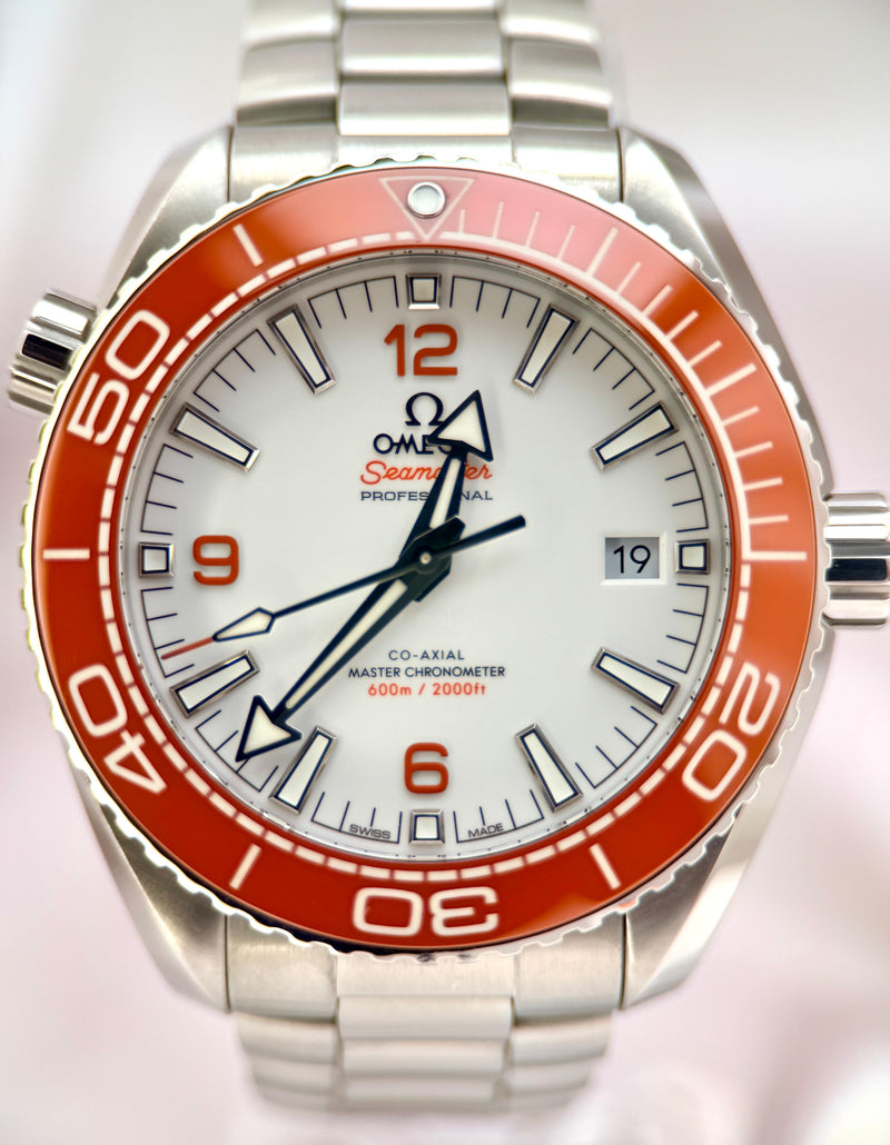 Seamaster Planet Ocean 600M "Creamsicle" White & Orange | Ref. 215.30.44.21.04.001 | 2025 Mint Full Set