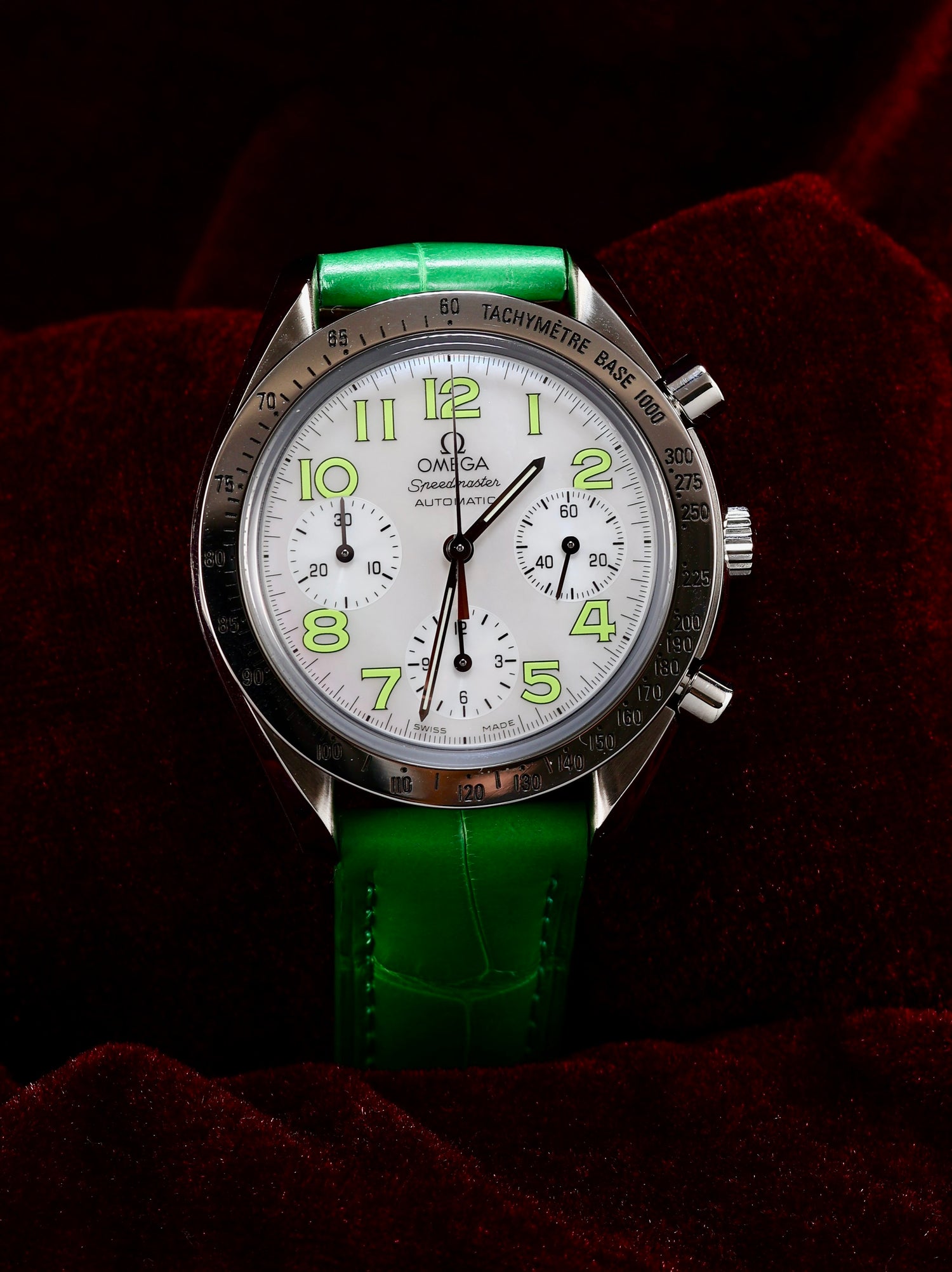 Speedmaster Automatic Chronograph | MOP Dial / Green Numerals | Ref. 3834.72.35