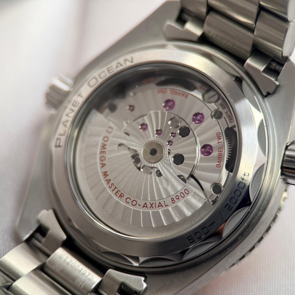 Seamaster Planet Ocean 600M "Creamsicle" White & Orange | Ref. 215.30.44.21.04.001 | 2025 Mint Full Set