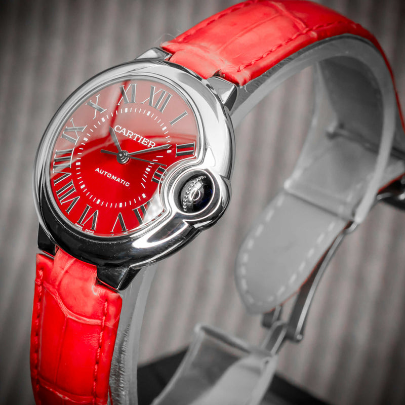 Cartier Ballon Bleu de Cartier – Limited Edition Red Dial | Ref. WSBB0022 | 33mm | Full Set (2018)