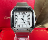 Cartier Santos WSSA0009 Box & Papers, Extra Strap -Excellent Condition