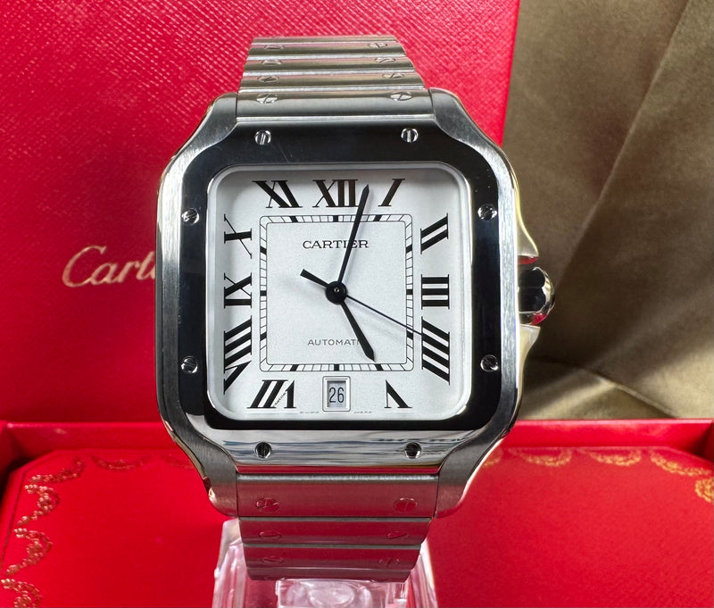 Cartier Santos WSSA0009 Box & Papers, Extra Strap -Excellent Condition