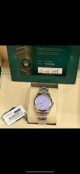 Brand New 2025 Rolex Oyster Perpetual 31mm Lavender Dial - Full Set