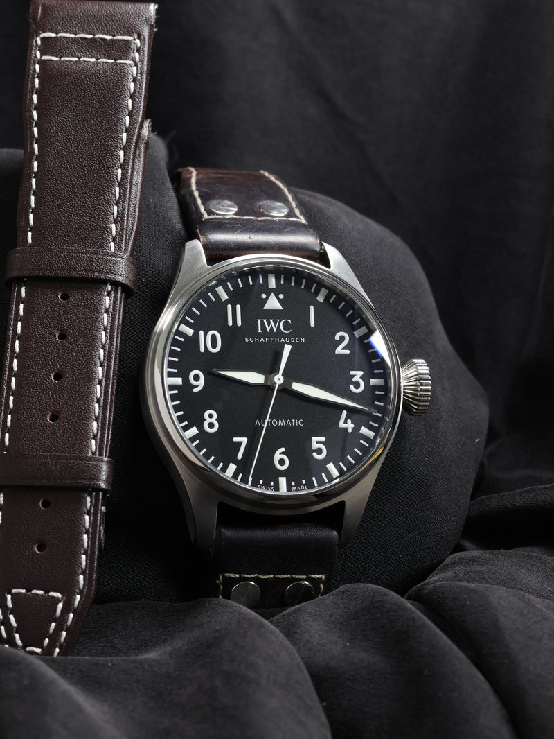 IWC Big Pilot 43 – Ref. IW3293-01 – Blue Dial | Full Set (2022) – Excellent Condition + Extra OEM Strap