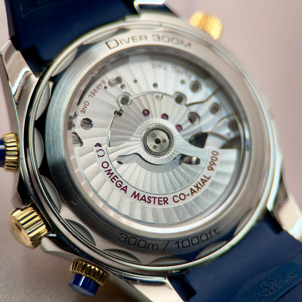 Seamaster Diver 300M Chronograph 44mm Two-Tone | 18K Gold & Blue Dial | Ref. 210.22.44.51.03.001