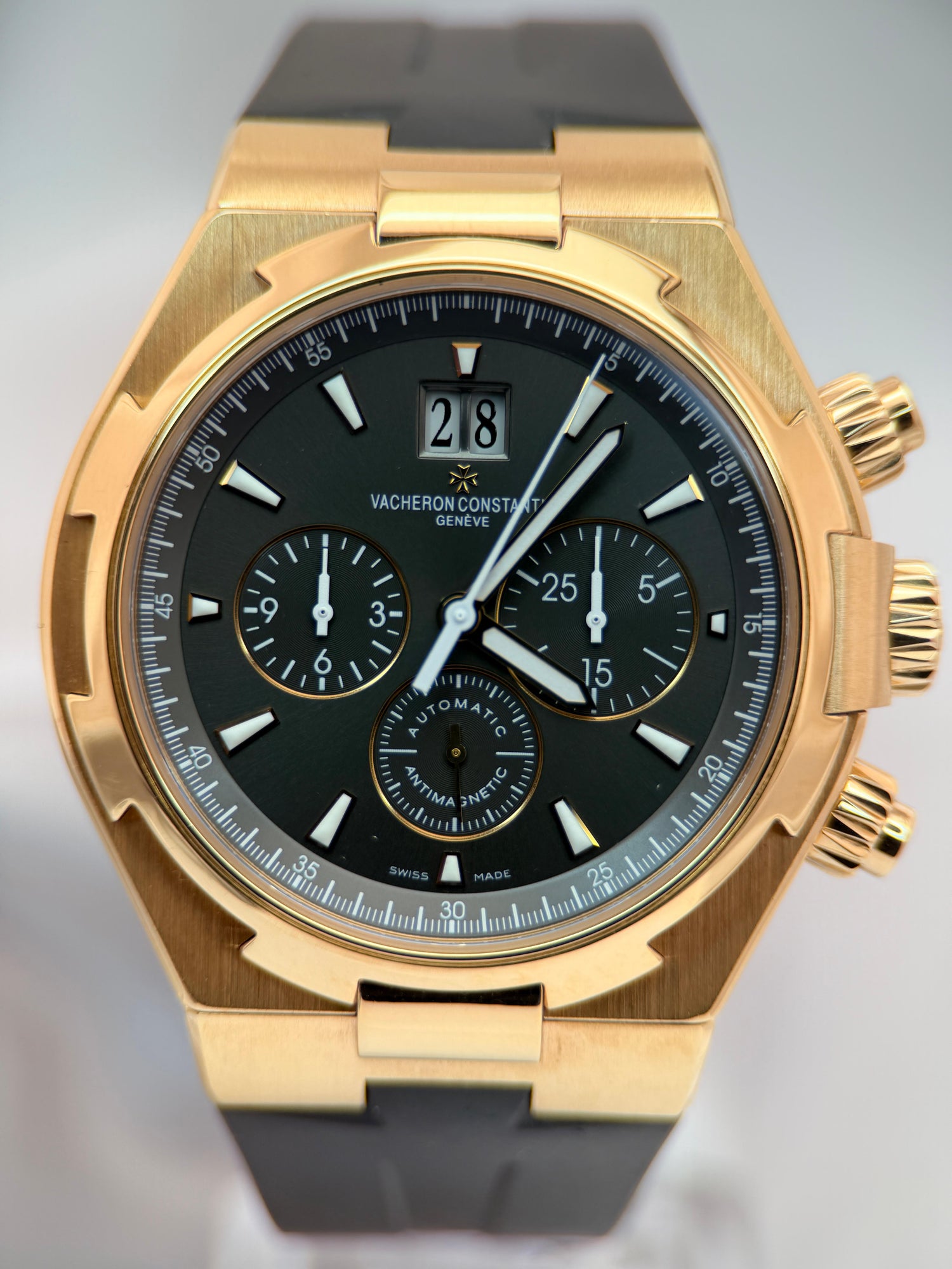 Overseas Chronograph 18K Rose Gold Black Dial | Ref. 49150/000R-9338