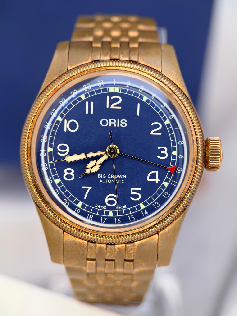 Big Crown Pointer Date 40mm Bronze Blue Dial | Ref. 01 754 7741 3165 | Full Set