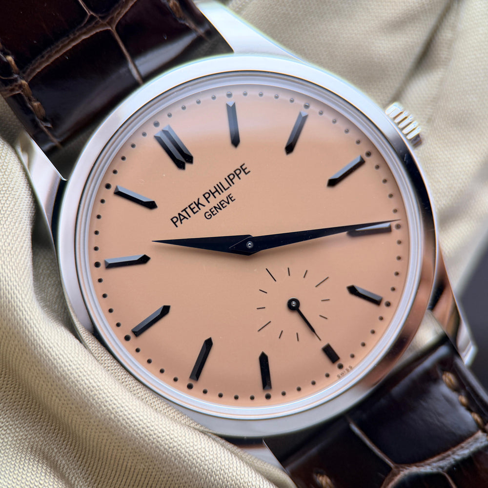 Patek Philippe Calatrava Platinum Salmon Dial | Ref. 6119P-001 | June 2026 Like New Full Set