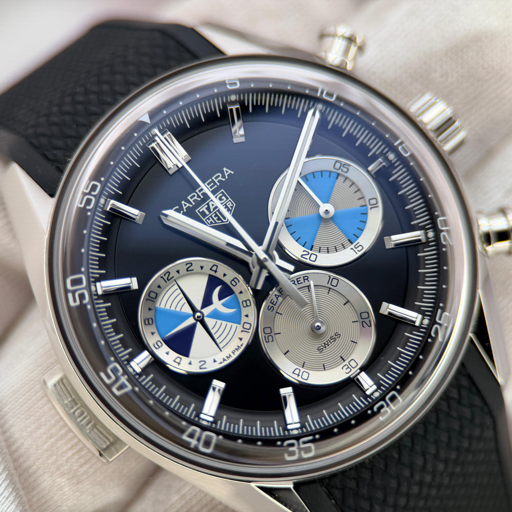 Carrera Chronograph Seafarer × Hodinkee | Ref. CBS2014.FT6293 | Unworn 2024 Full Set (Extra OEM Steel Bracelet)