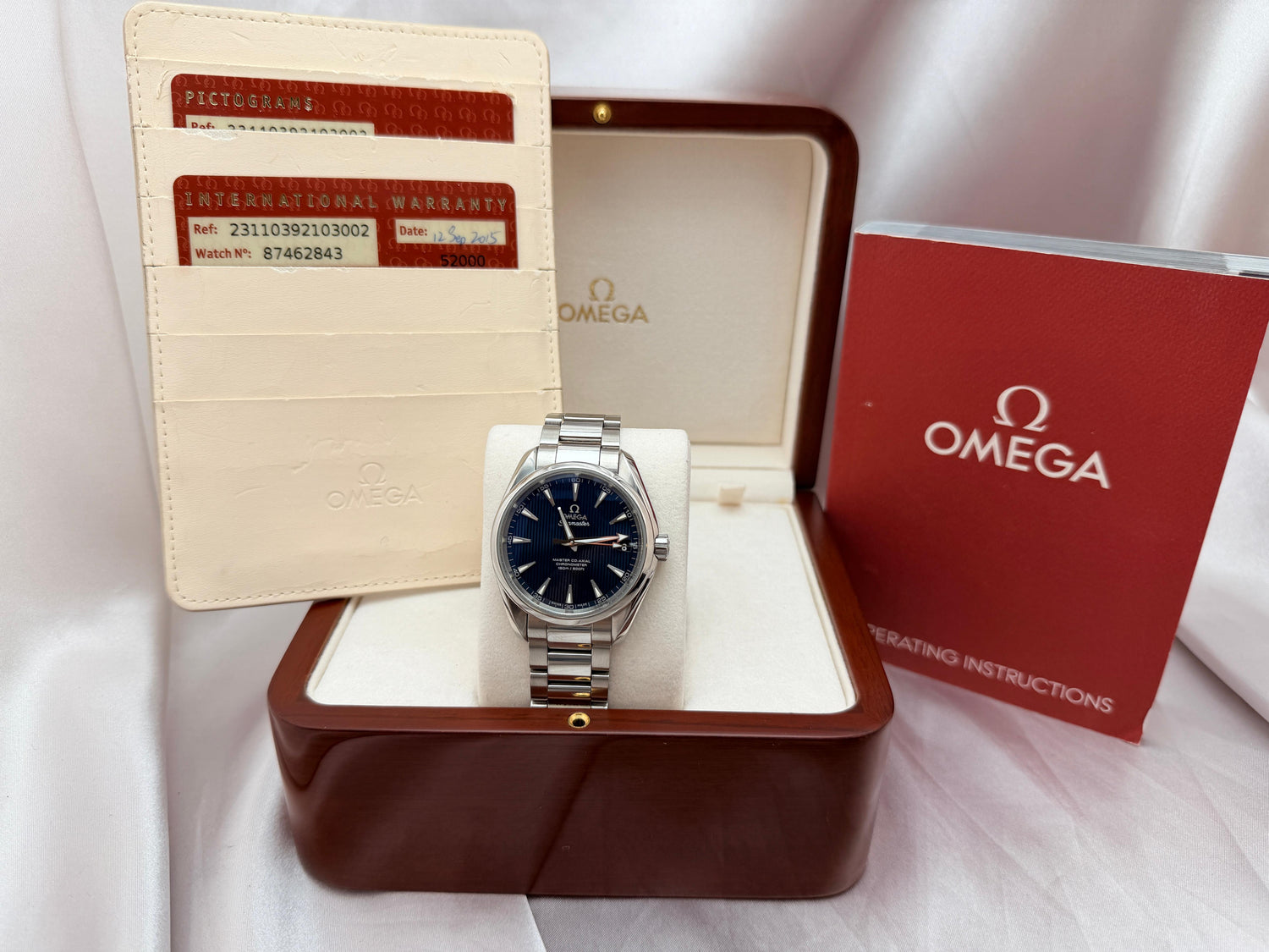 Seamaster Aqua Terra 150M 38.5mm "Spectre" Blue Dial | Ref. 231.10.39.21.03.002 | 2015 Full Set