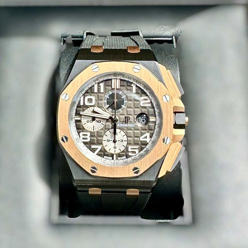 Royal Oak Offshore 44mm Titanium & Rose Gold | Ref. 26405NR | Full Set