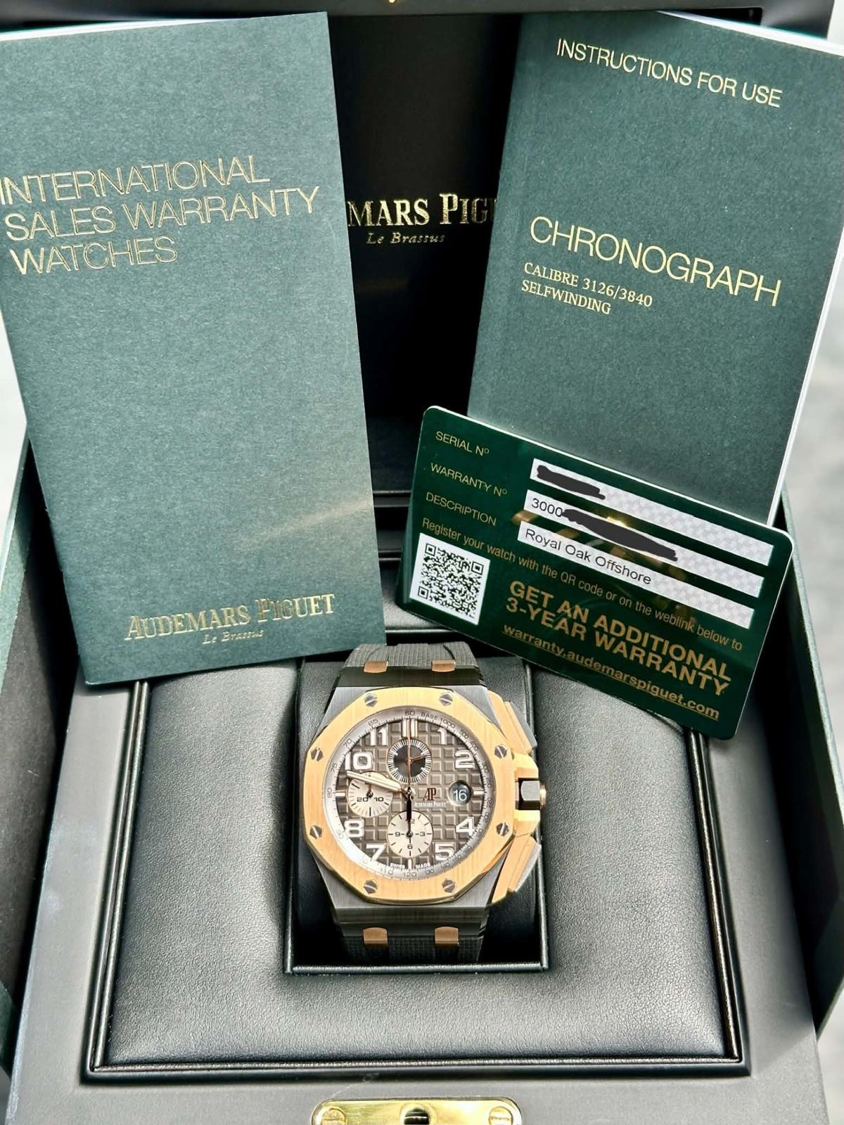 Royal Oak Offshore 44mm Titanium & Rose Gold | Ref. 26405NR | Full Set