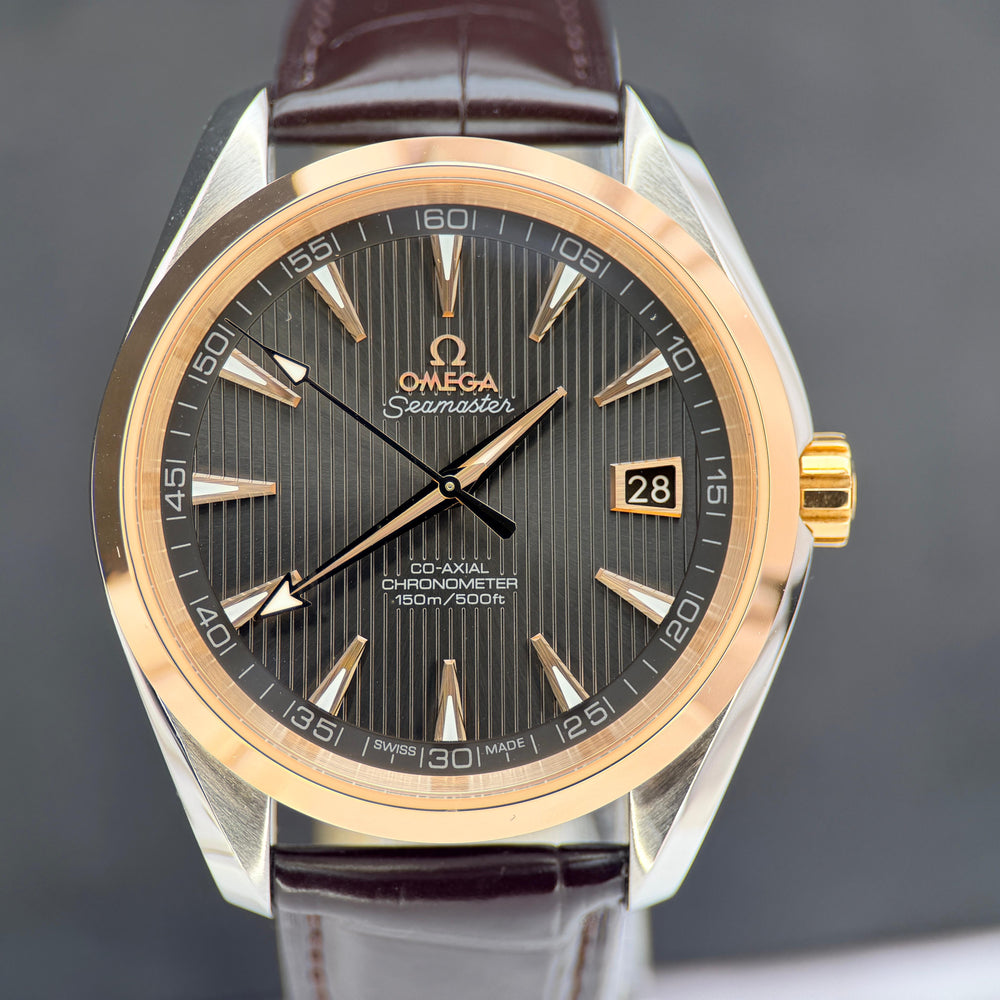 Seamaster Aqua Terra 41.5mm 18K Sedna™ Gold Bezel | Ref. 231.23.42.21.06.001 | 2014 Mint Full Set