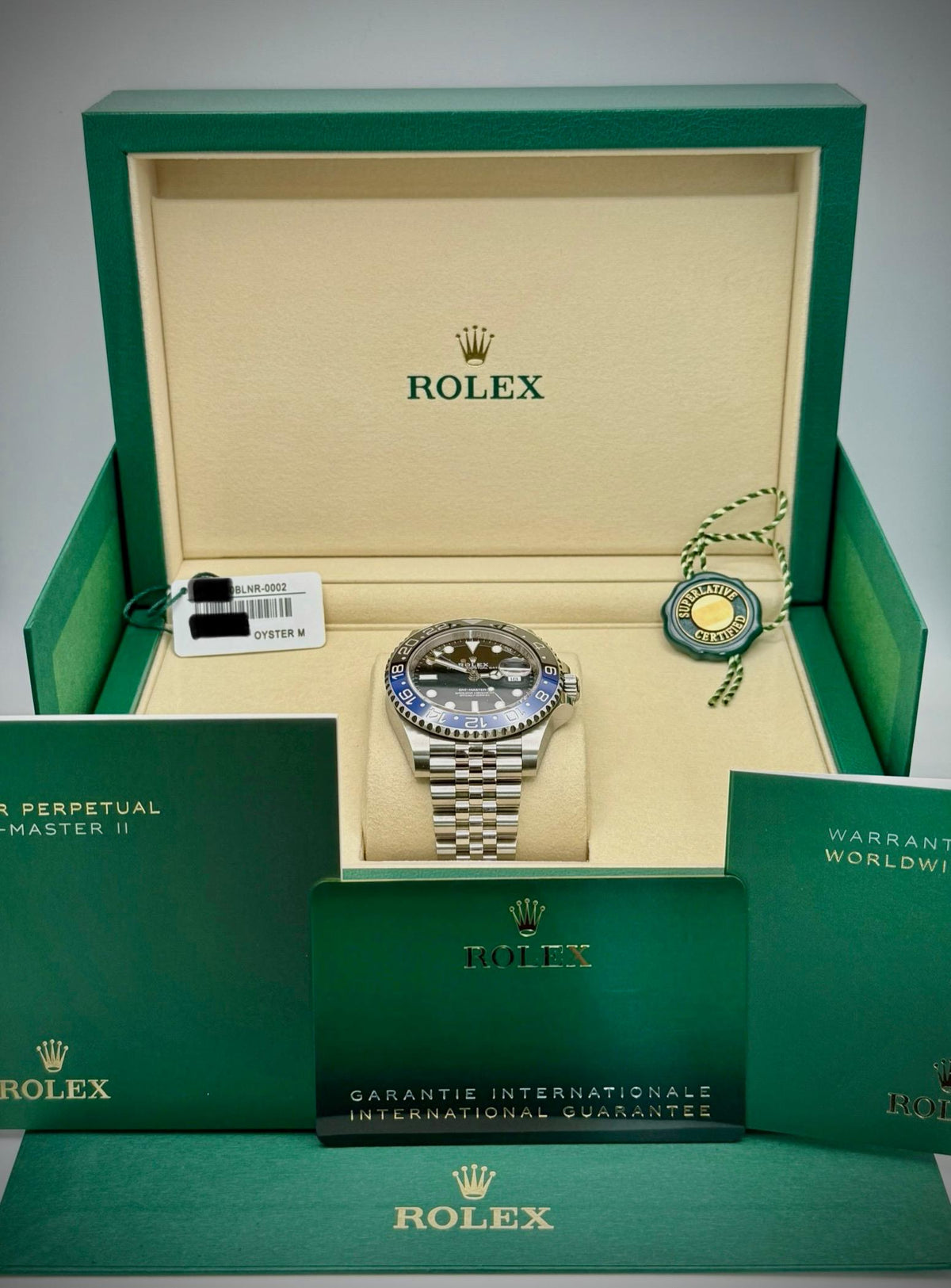 GMT-Master II "Batgirl" Jubilee 40mm | Ref. 126710BLNR | 2025 Mint Full Set