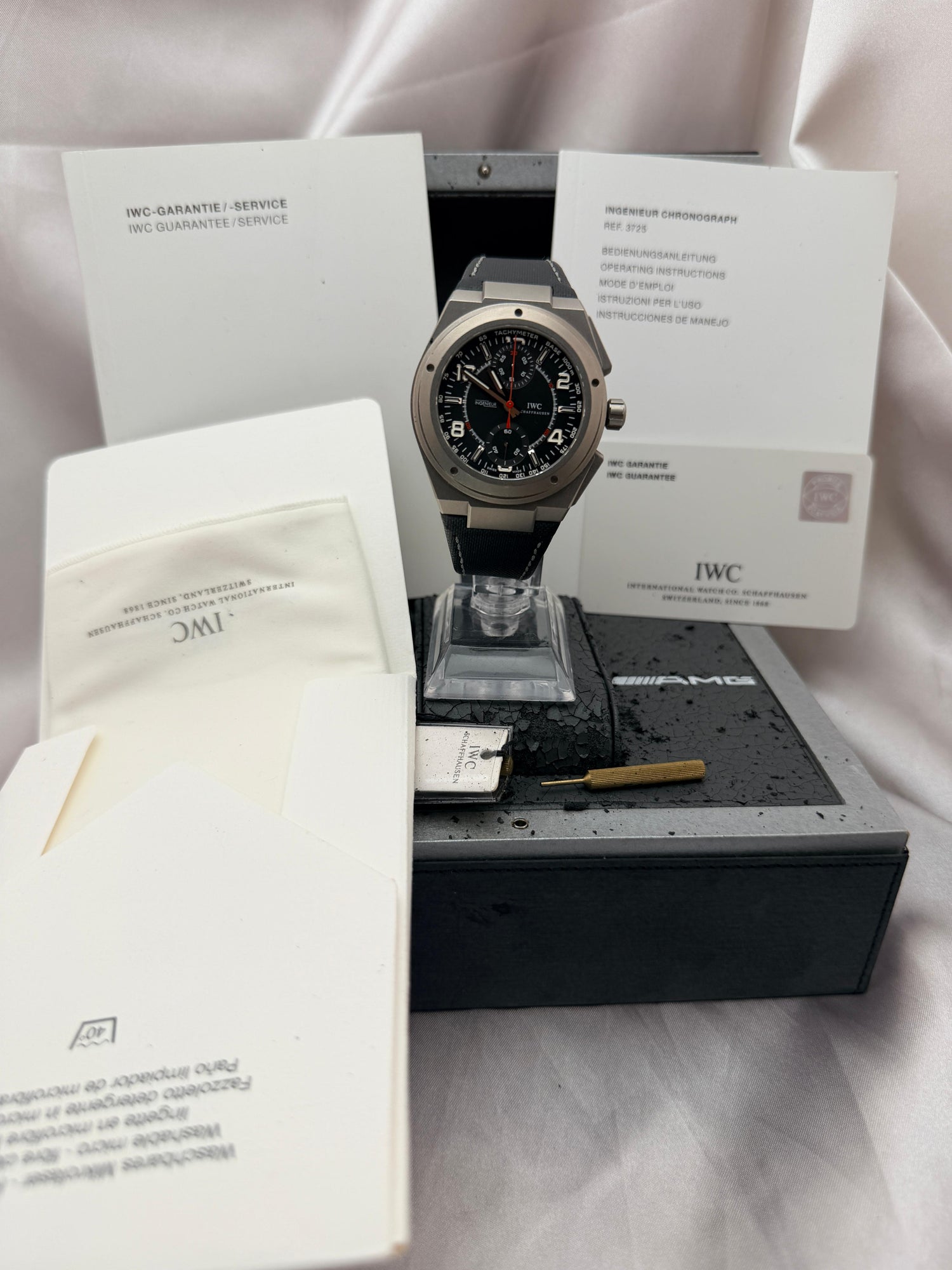 Ingenieur Chronograph AMG Titanium 42.5mm | Ref. IW3725 | Open-Dated Mint Full Set