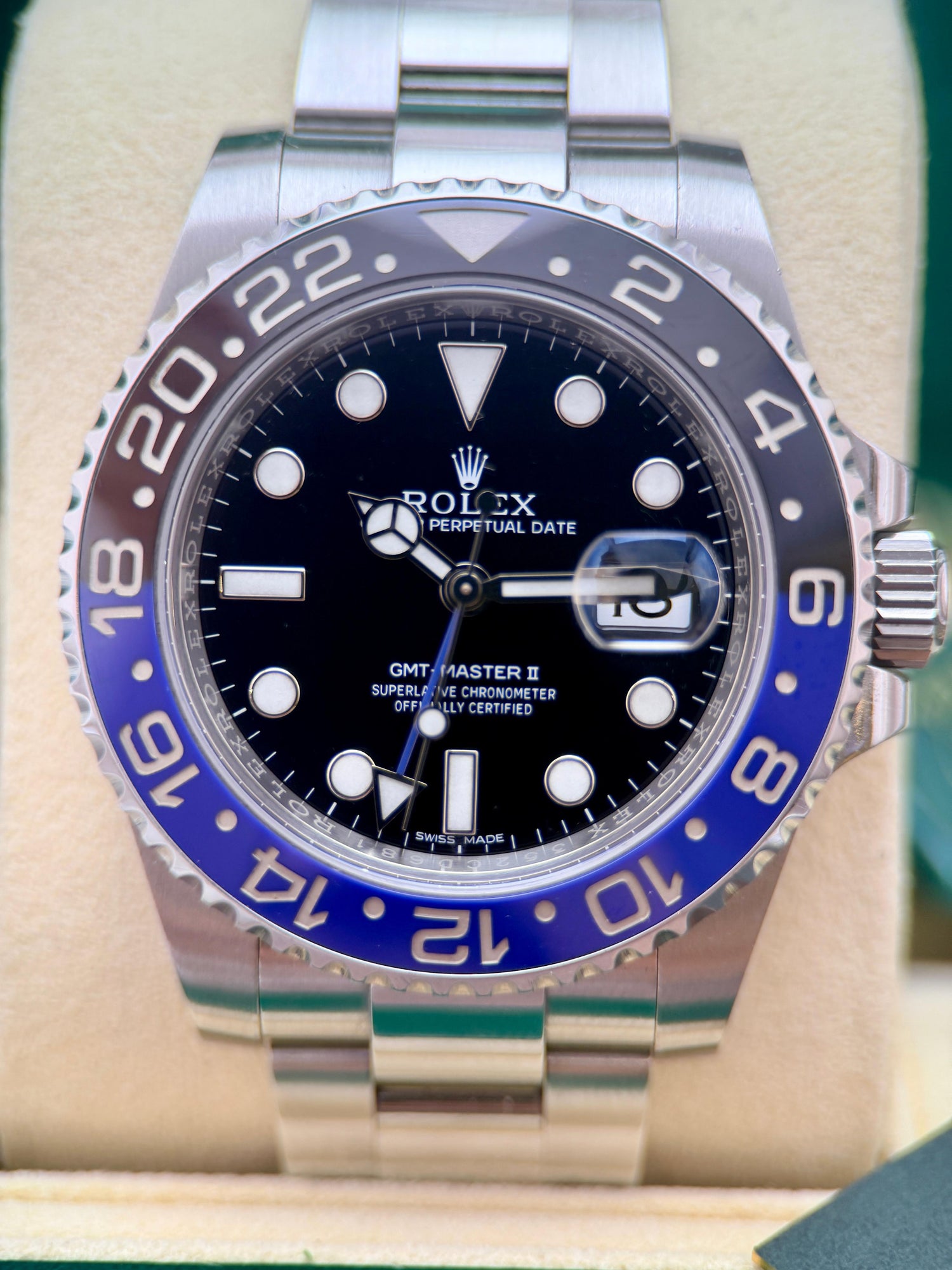 GMT-Master II "Batman" Oyster 40mm | Ref. 116710BLNR | 2015 Unpolished Full Set (+ Original Receipt)