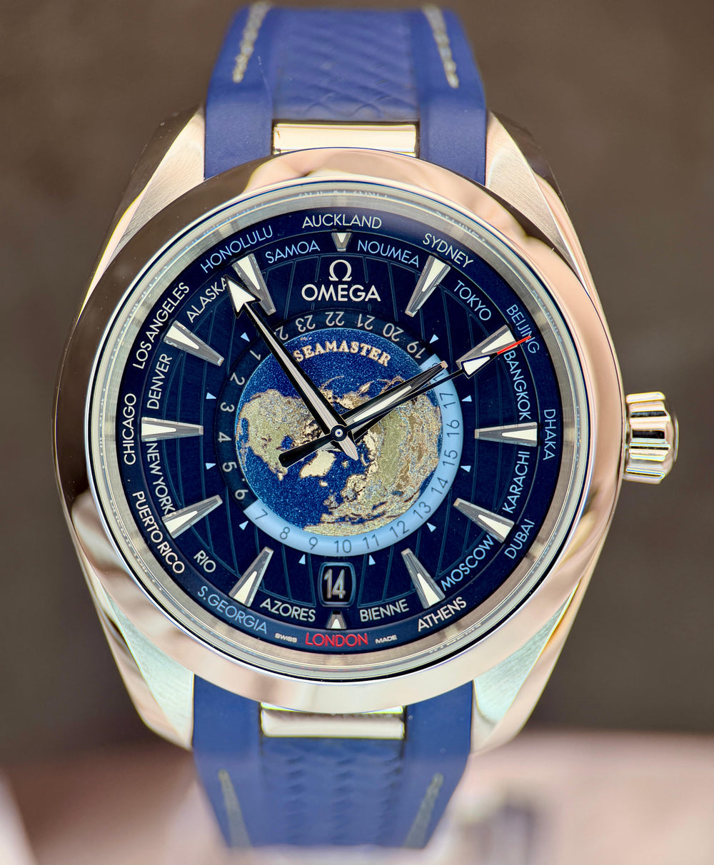 Seamaster Aqua Terra Worldtimer 43mm Blue Dial | Ref. 220.12.43.22.03.001 | 2021 Mint Full Set