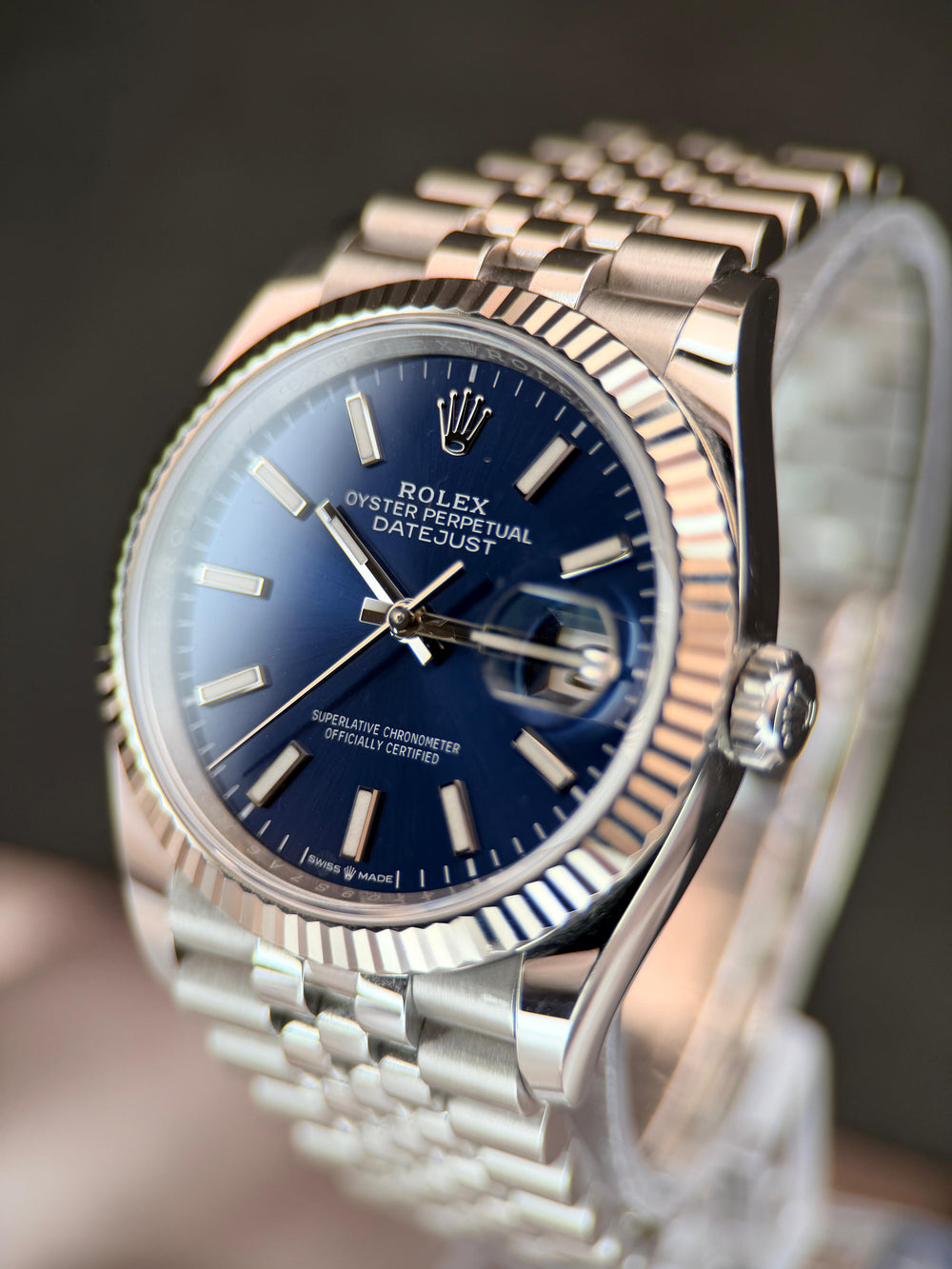 Datejust 36 Sunburst Blue Dial Fluted Bezel Jubilee 126234 | 2024 Full Set (Warranty to 2029)