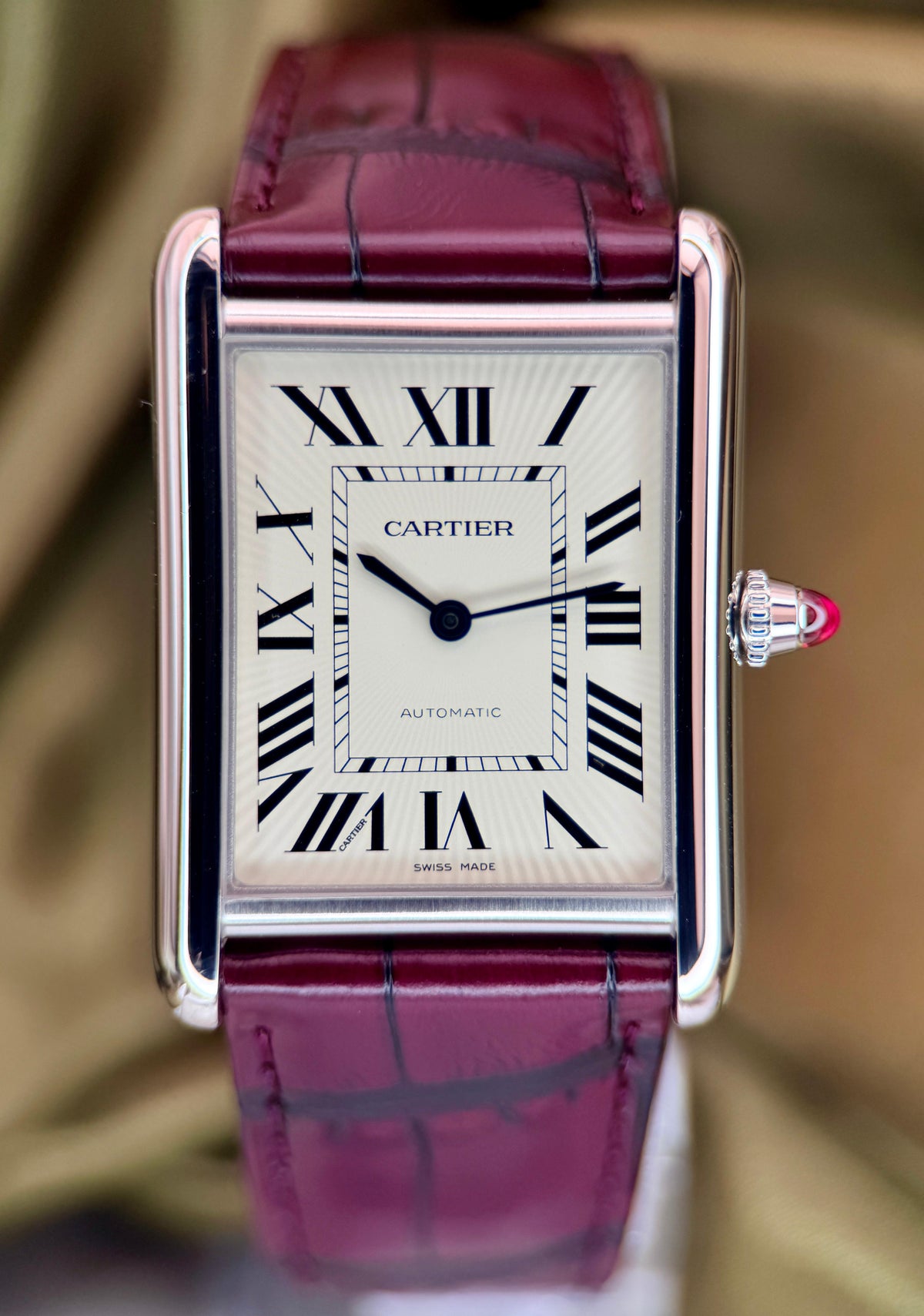 Tank Louis Cartier L model Platinum Ruby Crown WGTA0373 | 2026 Mint Full Set