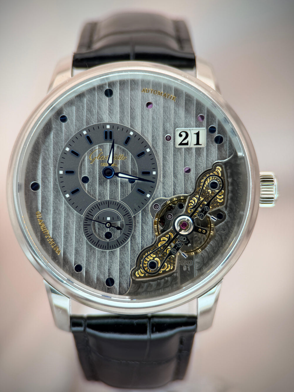 PanoMaticInverse 42mm | Blue Accents | Ref. 1-91-02-02-02-30 - Active Warranty