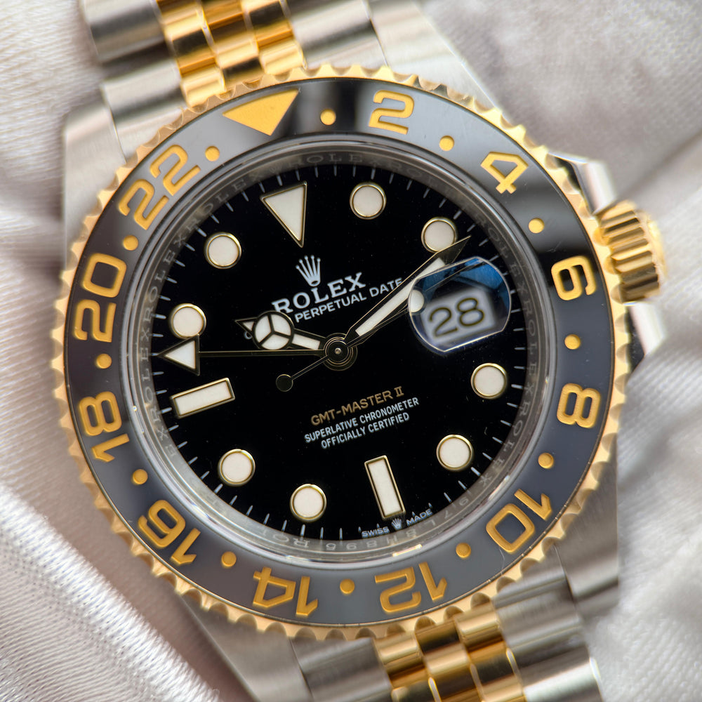 GMT-Master II بقطر 40 ملم ثنائي اللون "Guinness" 126713GRNR | 2026 بحالة ممتازة، طقم كامل
