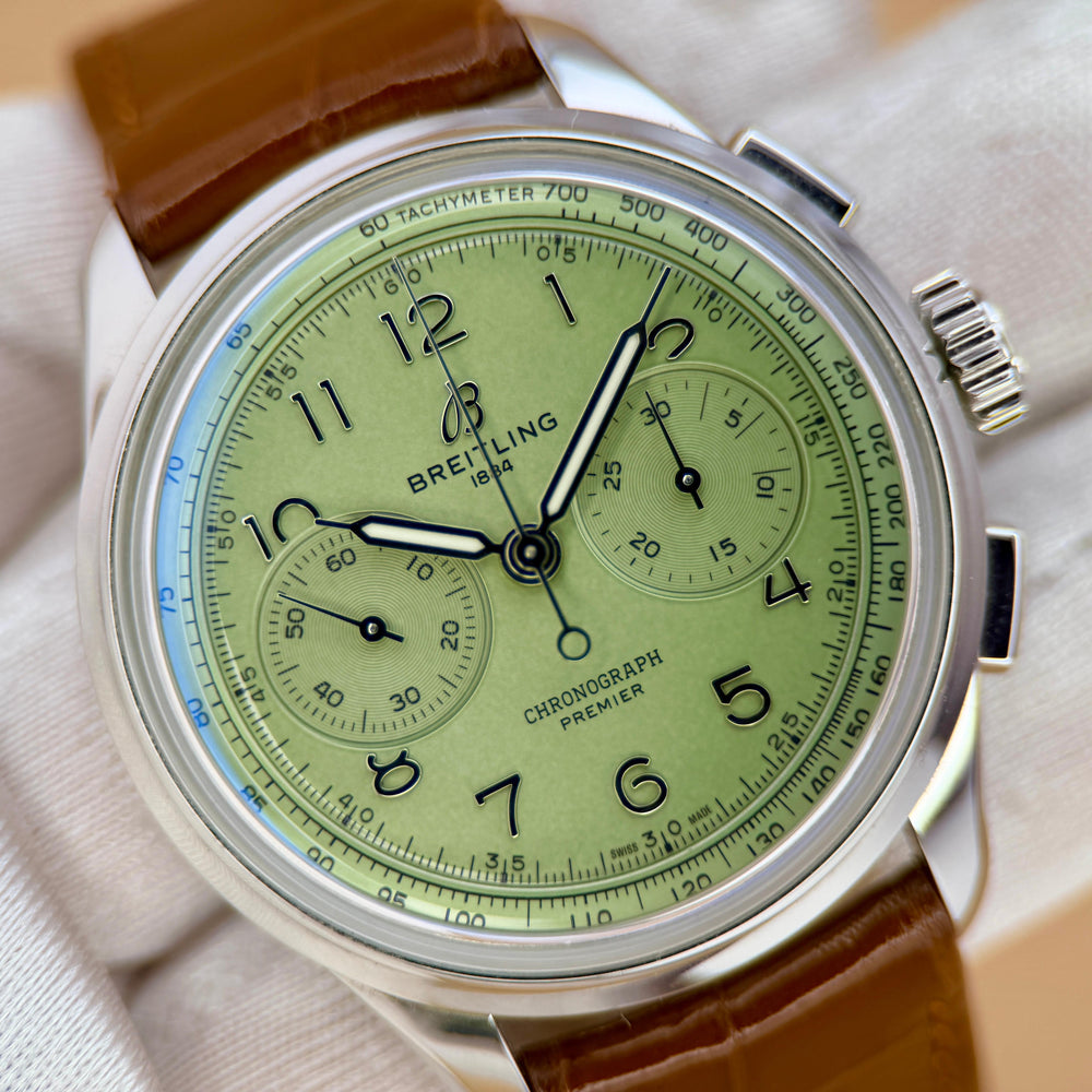 Premier B09 Chronograph 40 "Pistachio" AB0930D31L1P1 | 2025 Mint Full Set (Warranty to 2030)