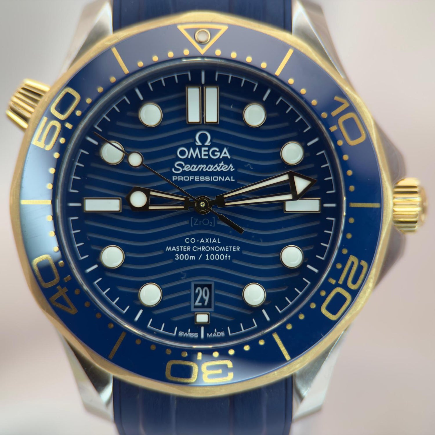 Seamaster Diver 300M 42mm Two-Tone | 18K Yellow Gold & Blue Dial | Ref. 210.22.42.20.03.001
