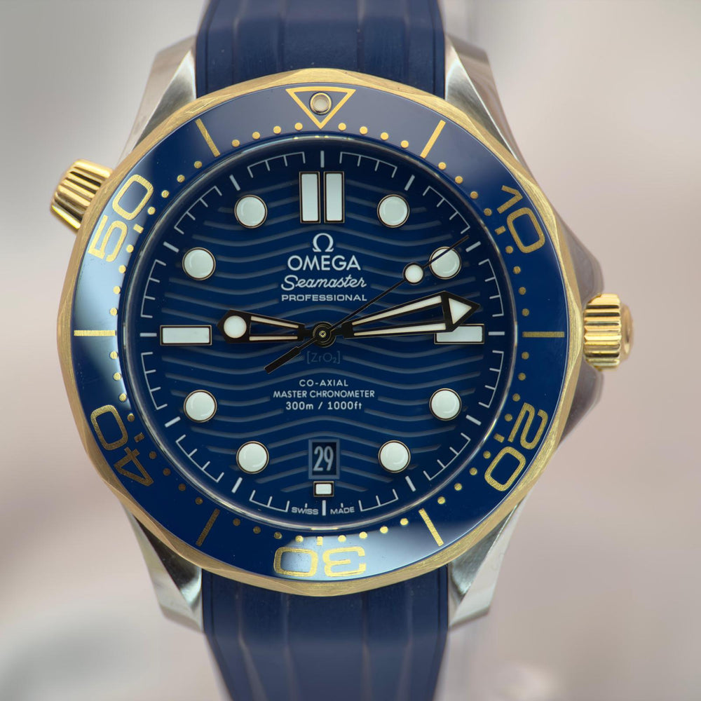 Seamaster Diver 300M 42mm Two-Tone | 18K Yellow Gold & Blue Dial | Ref. 210.22.42.20.03.001