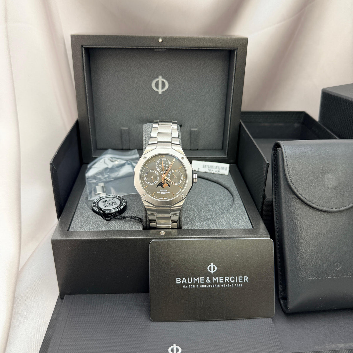 Riviera Baumatic Perpetual Calendar 40mm Grey Dial M0A10786 | 2025 Mint Full Set (Limited 50)