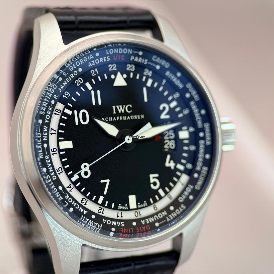 IWC Pilot's Watch Worldtimer 45mm Black Dial | Ref. IW326201 | Box & Papers Full Set